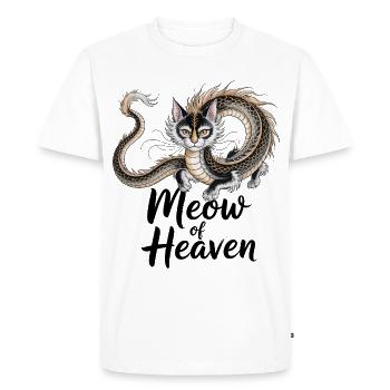 Chat dragon - T-shirt Premium bio Homme - blanc - Devant - Nico (187cm)