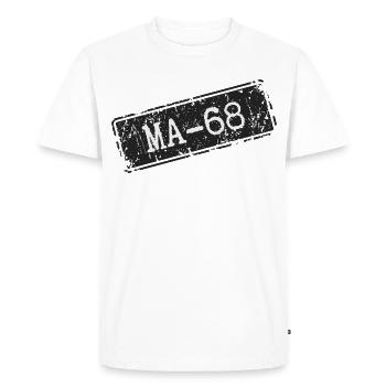 Mannheim 68 - Men's Premium Organic T-Shirt - white - Front - Nico (187cm)