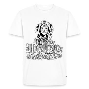 Mexicana Catarina black - Men's Premium Organic T-Shirt - white - Front - Nico (187cm)
