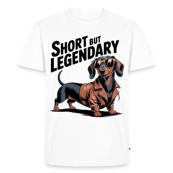 Teckel légendaire - T-shirt Premium bio Homme - blanc - Devant - Nico (187cm)