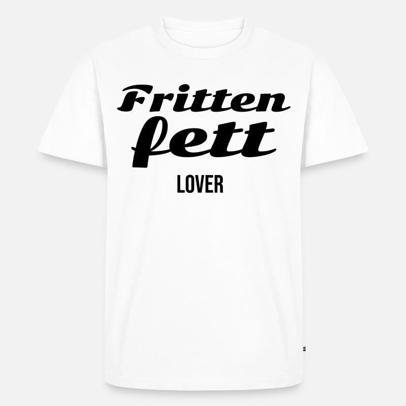 Frittenfett Lover - Männer Premium Bio T-Shirt - Weiß