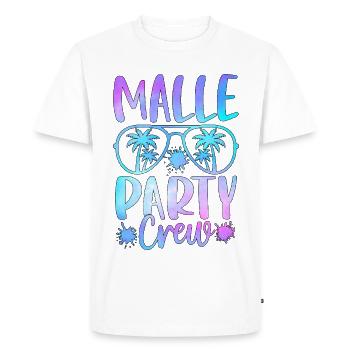 Malle Party Crew - T-shirt Premium bio Homme - blanc - Devant - Nico (187cm)