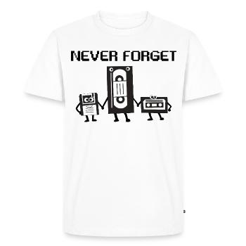 Retro Boombox Trio - Men's Premium Organic T-Shirt - white - Front - Nico (187cm)