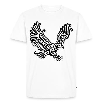 Black Eagle - Men's Premium Organic T-Shirt - white - Front - Nico (187cm)