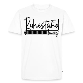 Retirement 2027 loading - Men's Premium Organic T-Shirt - white - Front - Nico (187cm)