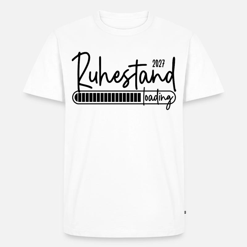 Ruhestand 2027 loading - Männer Premium Bio T-Shirt - Weiß