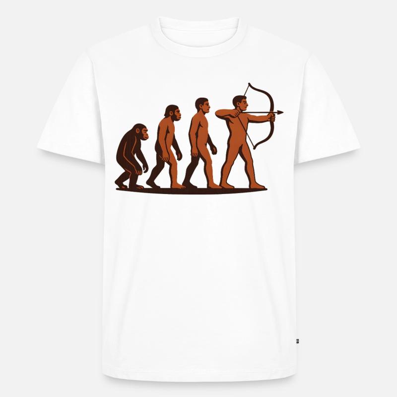 Archer cible à arc Evolution Archery - T-shirt Premium bio Homme - blanc