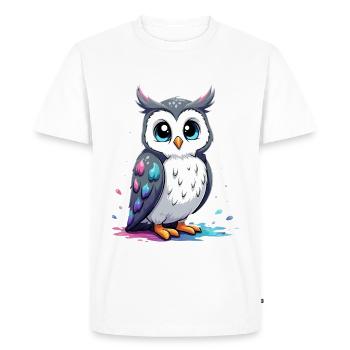 Mignon Manga hibou art pour les enfants - T-shirt Premium bio Homme - blanc - Devant - Nico (187cm)