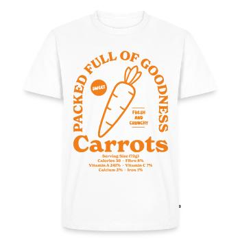 Carrots - Men's Premium Organic T-Shirt - white - Front - Nico (187cm)