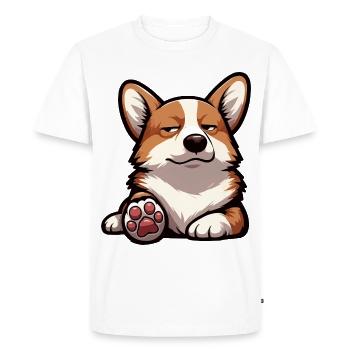 Corgi Corgis Welsh Corgi Propriétaires de Corgi Corgis - T-shirt Premium bio Homme - blanc - Devant - Nico (187cm)