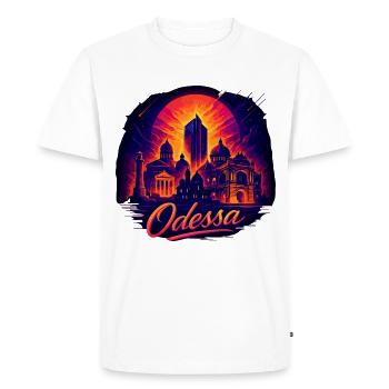 Odessa City Ukraine Pearl by the Sea Gift - Men's Premium Organic T-Shirt - white - Front - Nico (187cm)