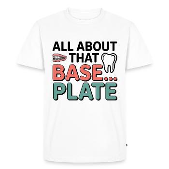 Dental Lab Technician Base Plate  - Men's Premium Organic T-Shirt - white - Front - Nico (187cm)