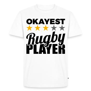 Rugby Player - Men's Premium Organic T-Shirt - white - Front - Nico (187cm)