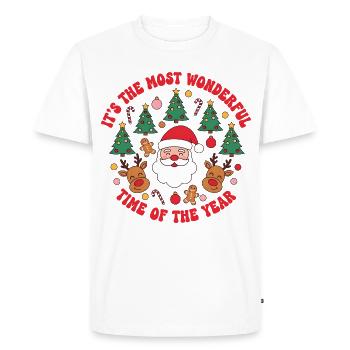 X-mas - It's the most wonderful time of the year - Men's Premium Organic T-Shirt - white - Front - Nico (187cm)