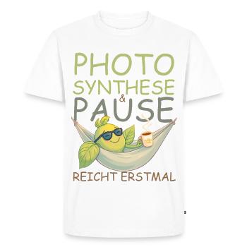 Pause, café, soleil, ça suffit ! - T-shirt Premium bio Homme - blanc - Devant - Nico (187cm)