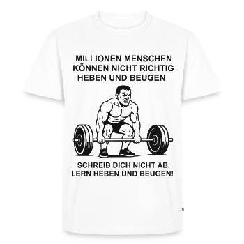 Motivation pour la dynamophilie - T-shirt Premium bio Homme - blanc - Devant - Nico (187cm)