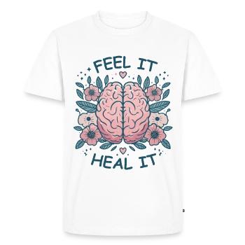 Mindset Motivation Healing Mindfulness Relaxation - Men's Premium Organic T-Shirt - white - Front - Nico (187cm)