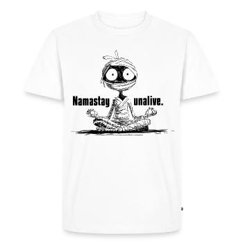 Momie Humour Design | Design drôle d’Halloween - T-shirt Premium bio Homme - blanc - Devant - Nico (187cm)