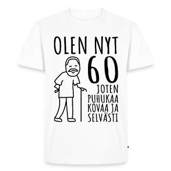 60 anniversaire homme 60s j’ai 60 ans - T-shirt Premium bio Homme - blanc - Devant - Nico (187cm)