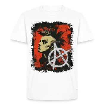 Fille punk rock - T-shirt Premium bio Homme - blanc - Devant - Nico (187cm)