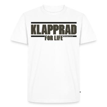 Klapprad_for_Life - Men's Premium Organic T-Shirt - white - Front - Nico (187cm)