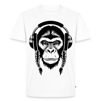 Chemise Urban Monkey Head Night Drive Edition - T-shirt Premium bio Homme - blanc - Devant - Nico (187cm)