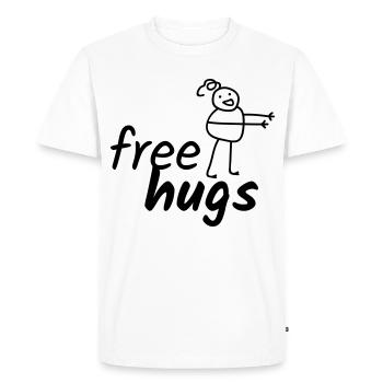 Câlins gratuits - T-shirt Premium bio Homme - blanc - Devant - Nico (187cm)