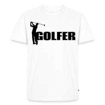 Golfer - Men's Premium Organic T-Shirt - white - Front - Nico (187cm)