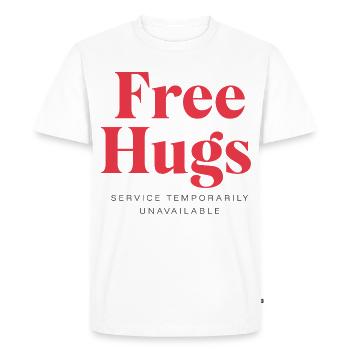 Free Hugs - Service Temporairement Indisponible Design - T-shirt Premium bio Homme - blanc - Devant - Nico (187cm)