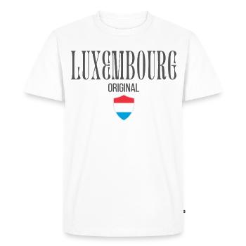 Originaire du Luxembourg, né au Luxembourg - T-shirt Premium bio Homme - blanc - Devant - Nico (187cm)