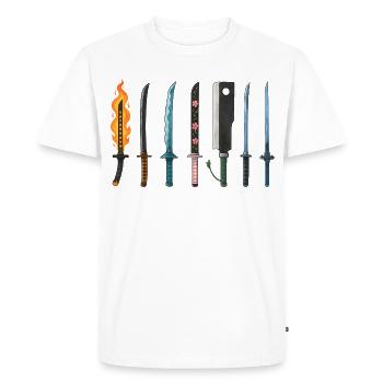Conception de la collection d’épées d’anime - T-shirt Premium bio Homme - blanc - Devant - Nico (187cm)