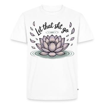 Motif de libération Lotus - T-shirt Premium bio Homme - blanc - Devant - Nico (187cm)