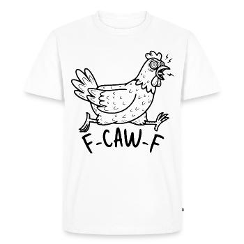 F-CAW-F Poulet - T-shirt Premium bio Homme - blanc - Devant - Nico (187cm)
