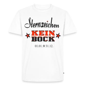 Asterisk Kein Bock Annual Calendar - Men's Premium Organic T-Shirt - white - Front - Nico (187cm)