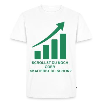 Online Business Motivation - Men's Premium Organic T-Shirt - white - Front - Nico (187cm)