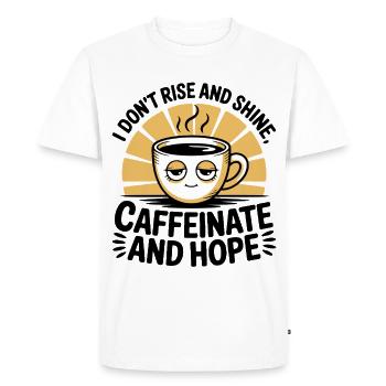 Dicton Coffee Sunrise - T-shirt Premium bio Homme - blanc - Devant - Nico (187cm)