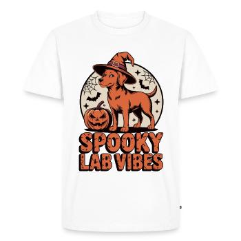 Effrayant Foxred Labrador Halloween - T-shirt Premium bio Homme - blanc - Devant - Nico (187cm)