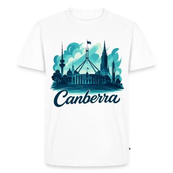 Canberra Capital Australia Maritime Gift - Men's Premium Organic T-Shirt - white - Front - Nico (187cm)