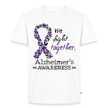 Strong together against Alzheimer's - Men's Premium Organic T-Shirt - white - Front - Nico (187cm)