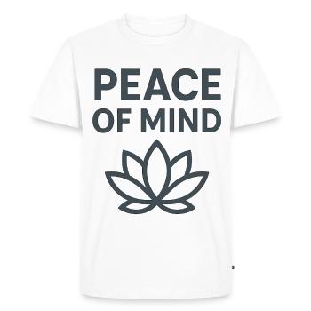 Frieden des Geistes Lotus - T-shirt Premium bio Homme - blanc - Devant - Nico (187cm)