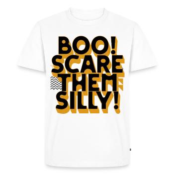 Boo Effrayez-les idiots - T-shirt Premium bio Homme - blanc - Devant - Nico (187cm)