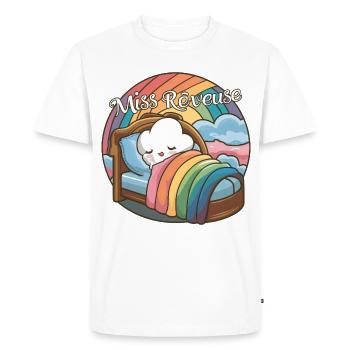 Miss Rêveuse Design Enfant Rêveur et Sommeil - T-shirt Premium bio Homme - blanc - Devant - Nico (187cm)