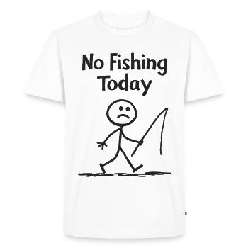 Fishing frustration – no fishing today - Men's Premium Organic T-Shirt - white - Front - Nico (187cm)