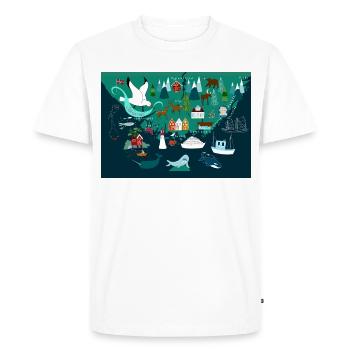 Souvenir du sud de la Norvège - T-shirt Premium bio Homme - blanc - Devant - Nico (187cm)