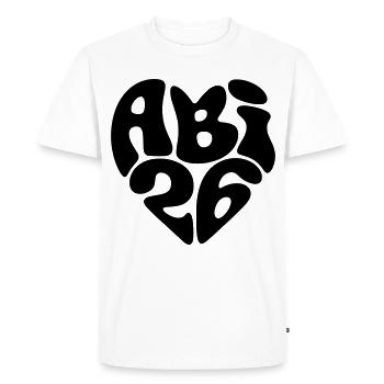 Abitur 2026 - Abi 26 - ABI 2026 - Abitur 26 - Männer Premium Bio T-Shirt - Weiß - Vorne - Nico (187cm)