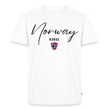 Design élégant Norvège, fierté norvégienne - T-shirt Premium bio Homme - blanc - Devant - Nico (187cm)