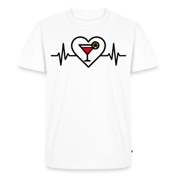 Cocktail Heart Aperitif Drink - Men's Premium Organic T-Shirt - white - Front - Nico (187cm)