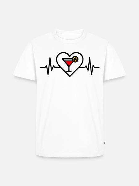 Cocktail Heart Aperitif Drink - Men's Premium Organic T-Shirt - white