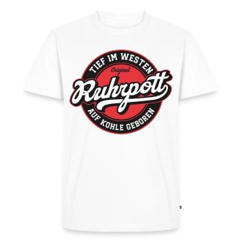 Ruhrpott Original Kreis Logo - T-shirt Premium bio Homme - blanc - Devant - Nico (187cm)