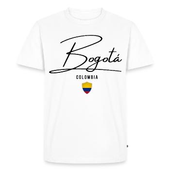 Elegant design Bogota, I love Bogota - Men's Premium Organic T-Shirt - white - Front - Nico (187cm)